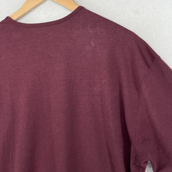 BYLT Shirt Mens XL Drop Cut Signature Premium Basics Gym Short Sleeve Maroon - Picture 10 of 13